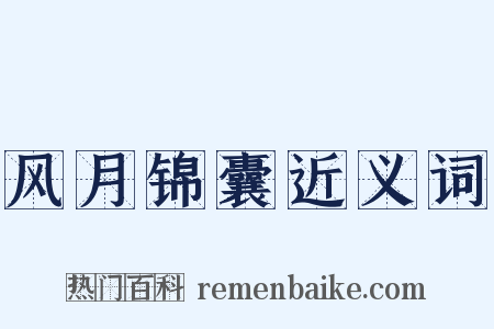 风月锦囊近义词是什么意思的图片